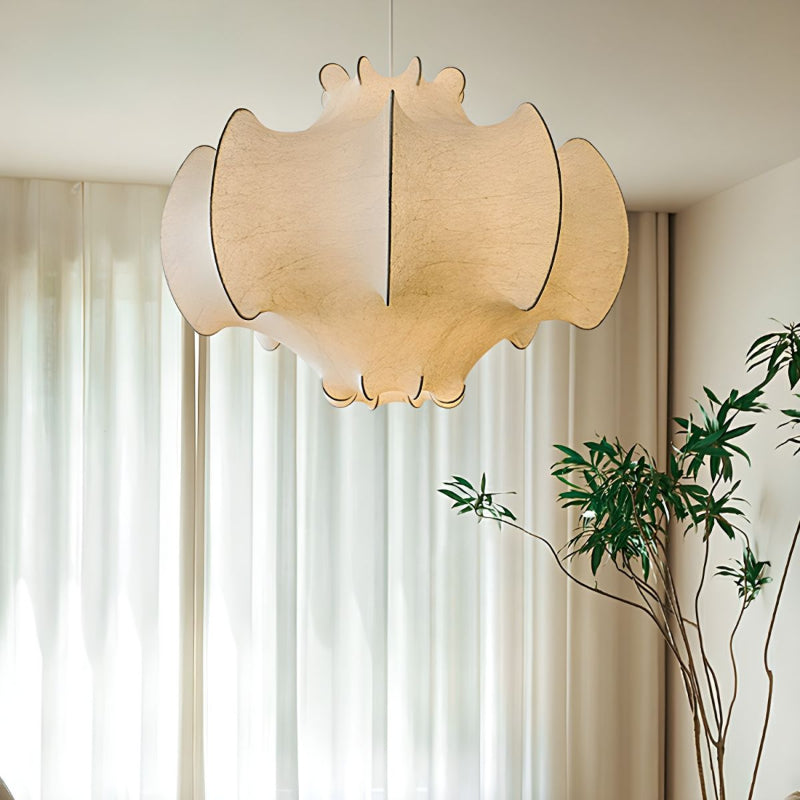 Vintage Seiden-Pendelleuchten für Esszimmer, Kronleuchter
